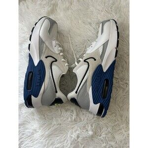 Nike Men's Size 8.5 Air Max Excee shoe, White/Dark Royal Blue/Lemon Ve